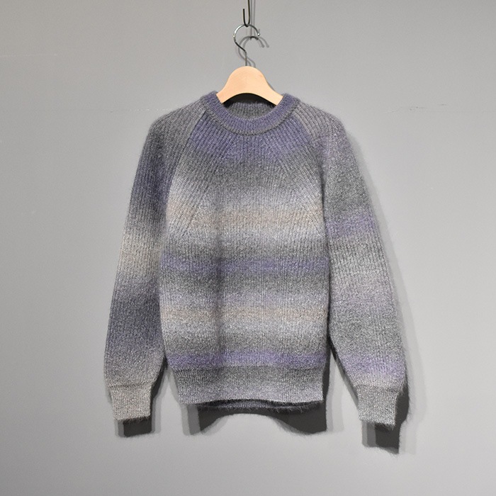 bn-25fl-055)/ BATONER(バトナー) / MOHAIR KASURI DYE SIGNATURE CREW