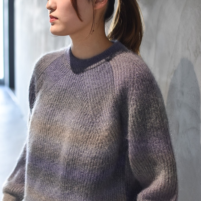 ◎◎(bn-25fl-055)/ BATONER(バトナー) / MOHAIR KASURI DYE SIGNATURE