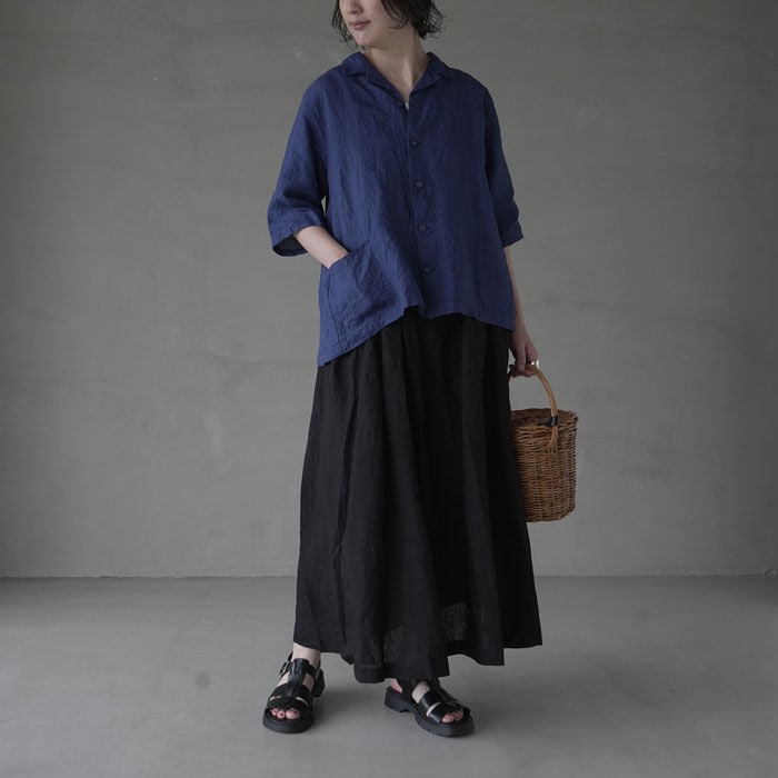 Vlas Blomme (ヴラスブラム)ラッフルカーゴスカート 13122064) Vlas Blomme (ヴラスブラム) / Delft Blue Indigo 60