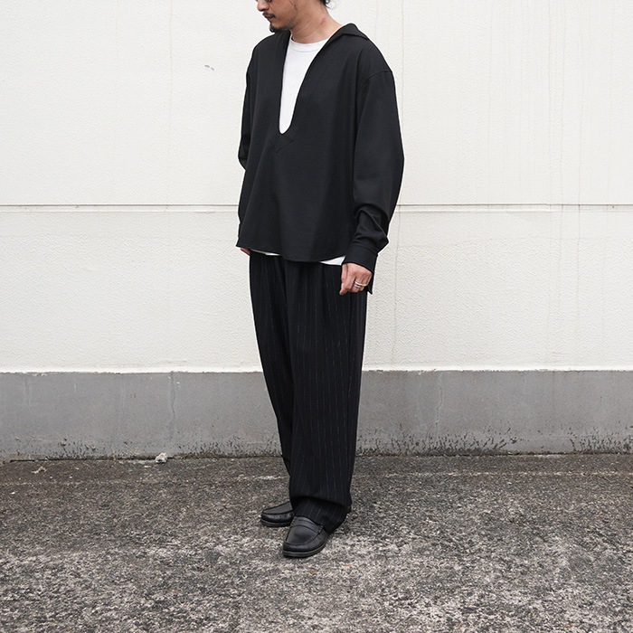km24a-043）/ KANEMASA(カネマサ) / 36G Wool Stripe Easy Trousers  