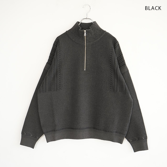 ysk-25aw-kn05) YASHIKI(ヤシキ) / Fuyushigure Half Zip Knit
