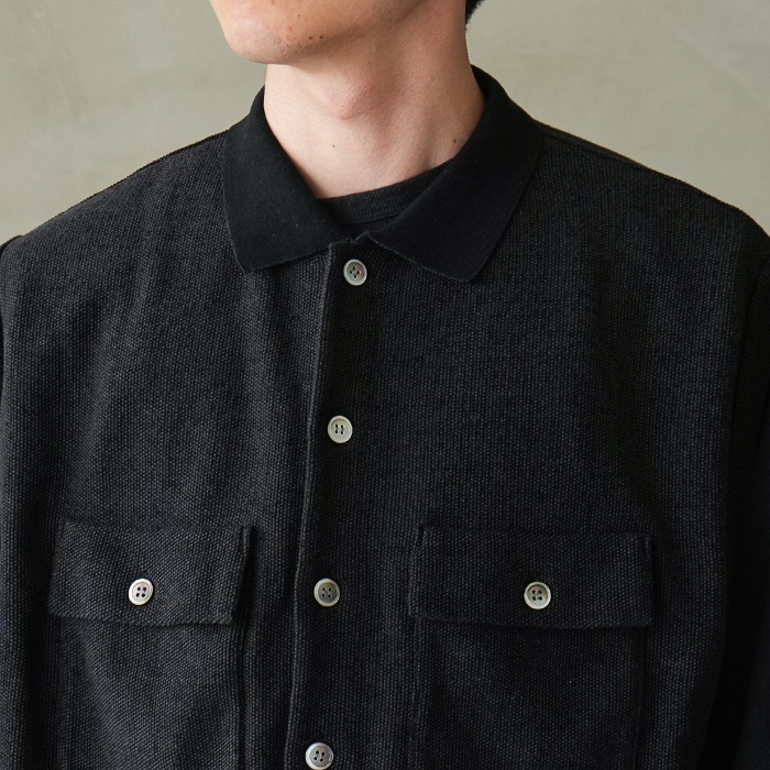 20%OFF】(ysk-26ss-kn08) YASHIKI(ヤシキ) / Haoto Collar Vest