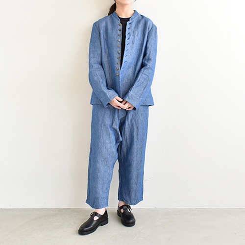 VlasBlomme ヴラスブラム　こげ茶色ストライプ サルエルパンツ 13534102-m1.jpg