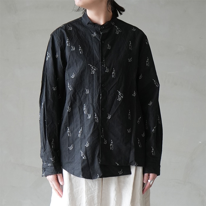 Vlas Blomme ヴラスブラム 2wayアリメントリーシャツ 40%OFF】(13104015) / Vlas Blomme (ヴラスブラム) / L/C Snow Feather