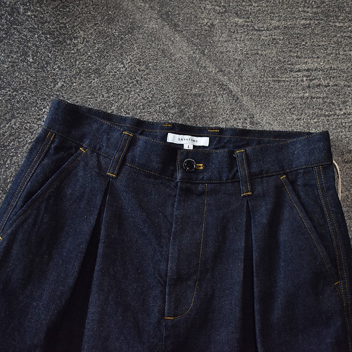 30%OFF】(syt-26ss-p01) SAYATOMO(サヤトモ) / 2-Tack Cutoff Wide