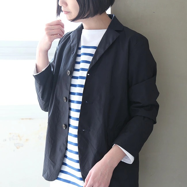 【美品】GALERIE VIE バウンシーウェザー ワイドスリーブジャケット r21200) / RINEN(リネン) / 80/2ウェザーイージージャケット