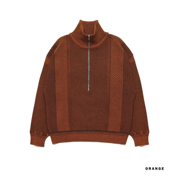 ysk-26aw-kn06) YASHIKI(ヤシキ) / Karita Half Zip Knit (カリタ