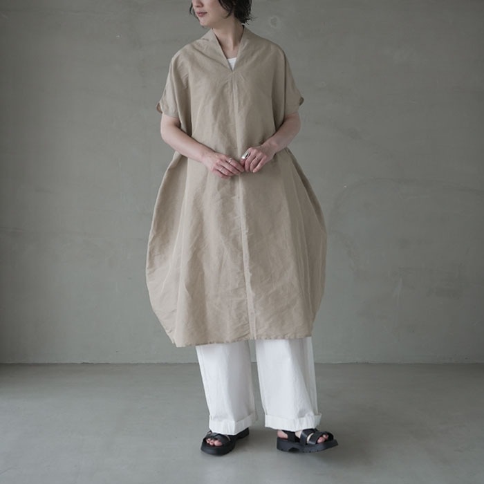 【美品】R&D.M.Co- オールドマンズテーラー カフタンワンピース 綿麻 50%OFF】(6805）/ R&D.M.Co-/OLDMANS TAILOR(アールアンドディーエム