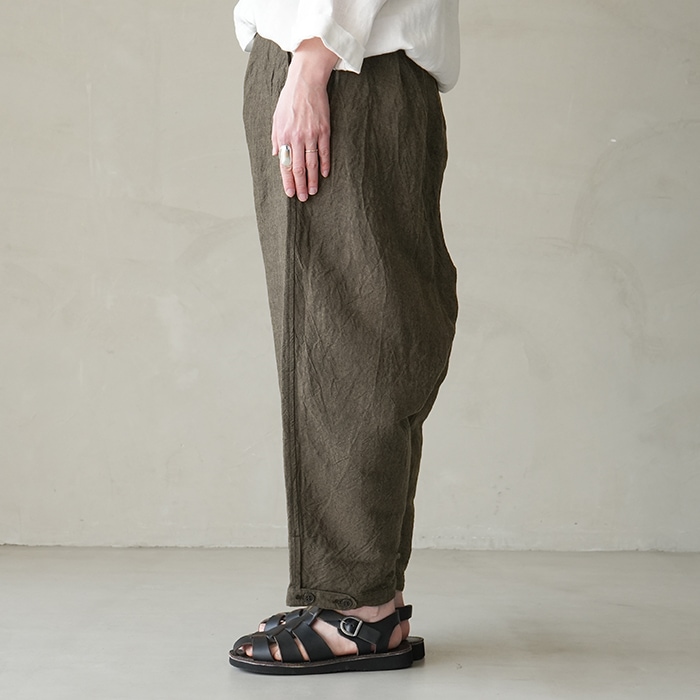 Vlas Blomme ヴラスブラム リネンストライプパンツ 13543075) / Vlas Blomme (ヴラスブラム) / 40/1 Linen Stripe