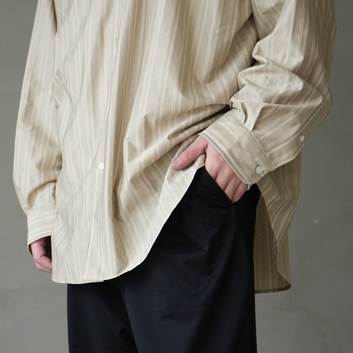 km25s-023）/ KANEMASA(カネマサ) / 46G Atmosphere Stripe L/S Shirt