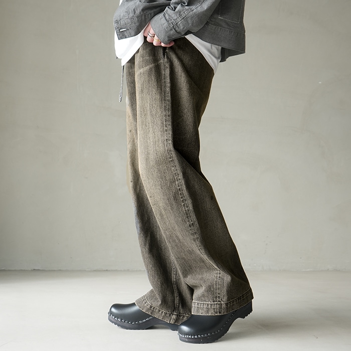 【美品】ヨーコサカモト　トラッカー ペインター パンツ　23ss　鹿の子　グレー YOKO SAKAMOTO / TAPERED PANTS – style department_