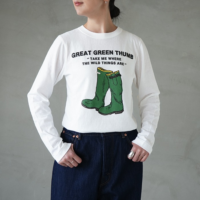 R&D.M.Co グリーンブーツ　長袖Tシャツ f8a2937542a470ad6f3d95f4bf1aee