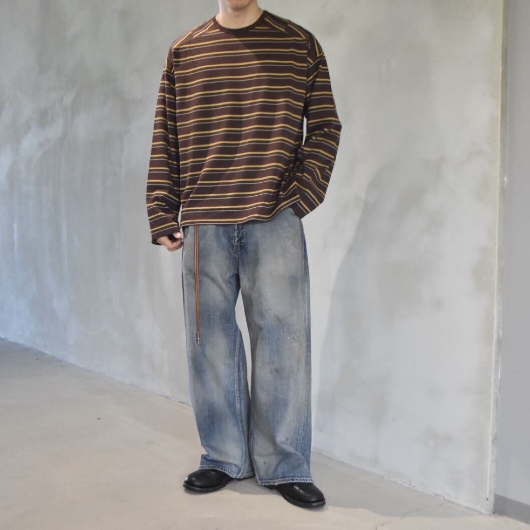 anc-pt146-a) / ANCELLM (アンセルム) / STRAIGHT WIDE DENIM PANTS