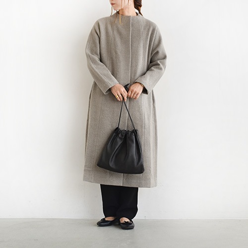 e203k054) / evam eva(エヴァムエヴァ) / press wool long coat