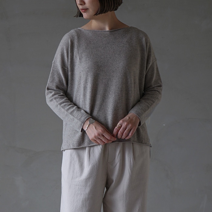 【美品】evam eva グレー ウール ドルマンスリーブ e233k074) / evam eva (エヴァムエヴァ) / wool pullover