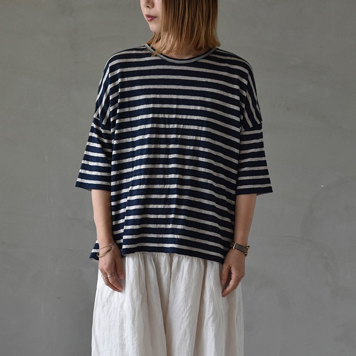 12110072) / Vlas Blomme (ヴラスブラム) / Linen(リネン)ボーダー5分