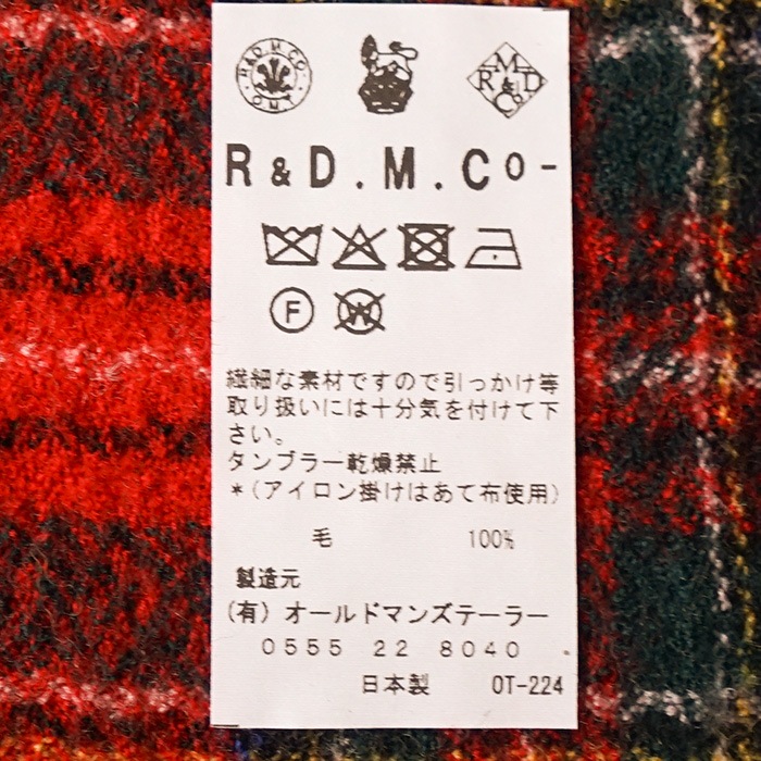 7845) / R&D.M.Co-/OLDMANS TAILOR(アールアンドディーエムコー