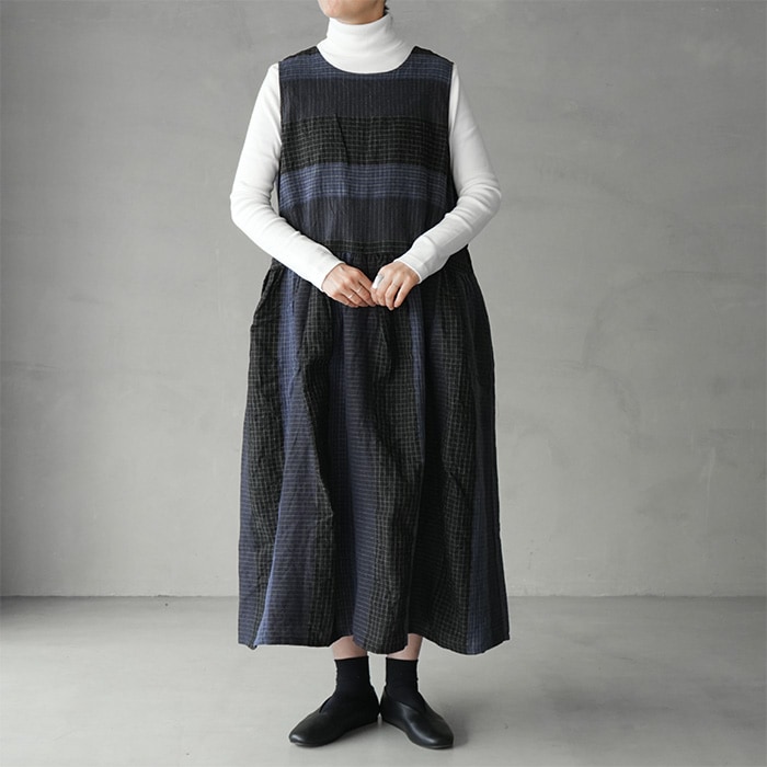 13216096) / Vlas Blomme (ヴラスブラム) / Linen Ramie Panel Check