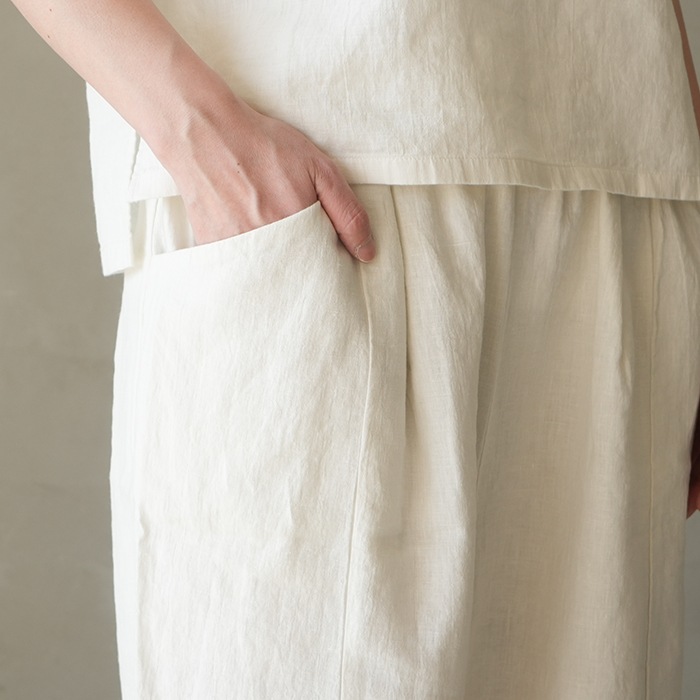 ◎□(e251t100) / evam eva (エヴァムエヴァ) water linen