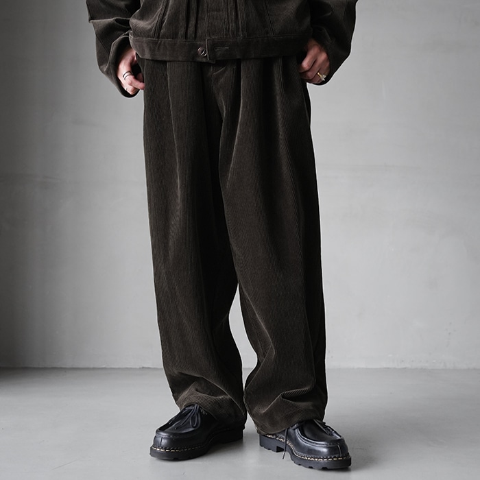 ヨーコサカモト　YS ブラックワイドパンツ ys-25aw-37) YOKOSAKAMOTO(ヨーコサカモト) /WIDE EASY PANTS