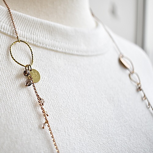 未使用美品 ブラスブラムVlas Blomme リネンアクセサリー 31482881) / Vlas Blomme(ブラスブラム) / Plate&Smoky Quartz NC