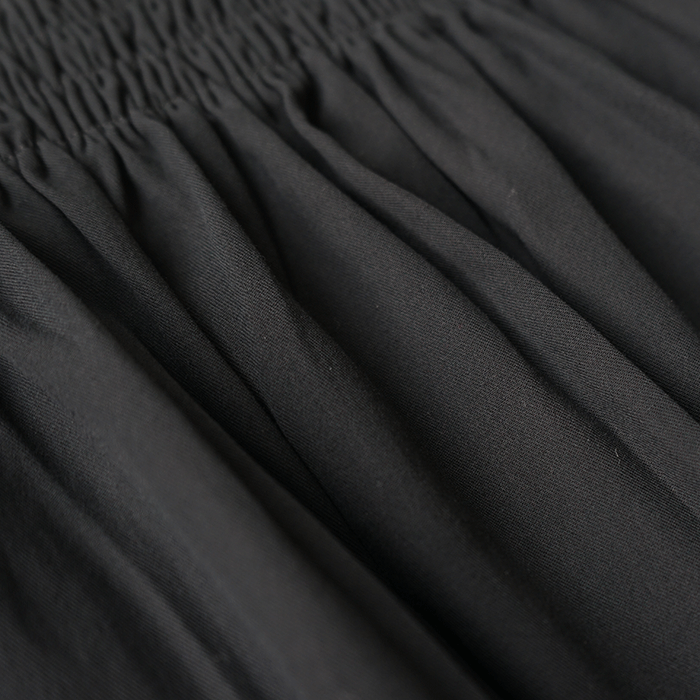 e233t087) / evam eva (エヴァムエヴァ) / shirring skirt