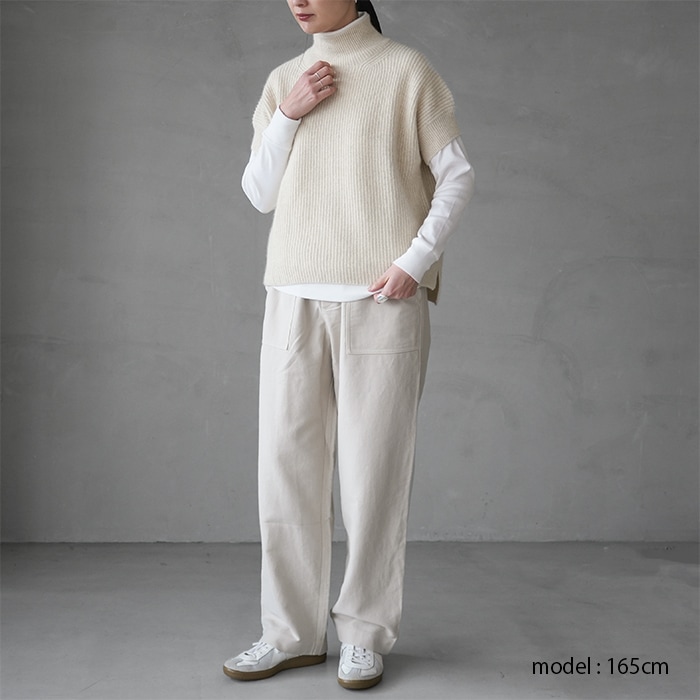 e253k199) / evam eva (エヴァムエヴァ) / wool fox aze vest(ウール