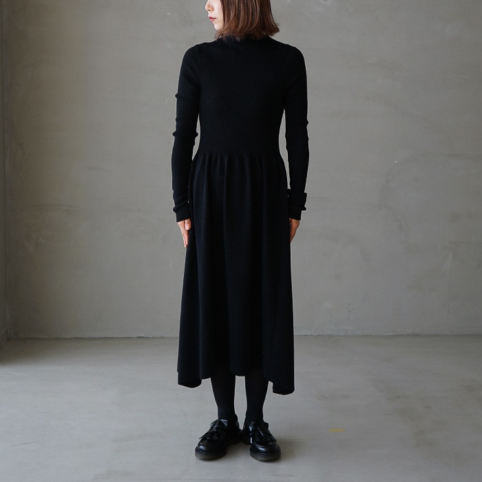 R&D.M.Co オールドマンズテーラー ワンピース ドレス R&D.M.Co- オールドマンズテーラー : MIDDLE SMOOTH GATHER