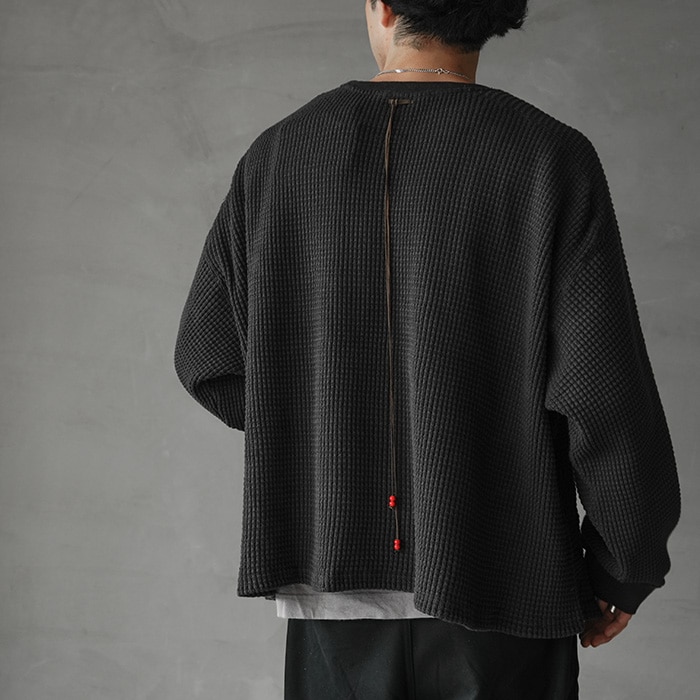 アンセルム ANCELLM　ダメージヘビーワッフルオーバーサイズニット ANCELLM（アンセルム） 2022AW 22AW DAMAGE HEAVY WAFFLE