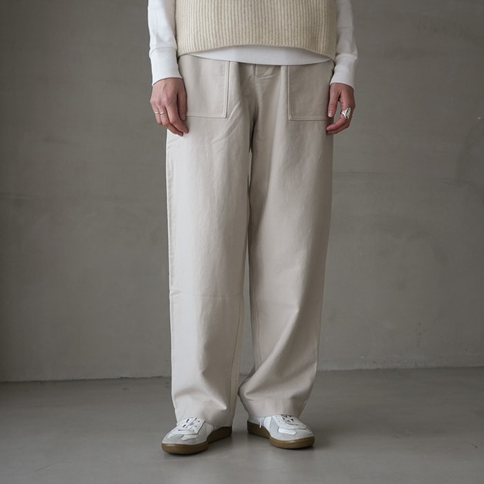 ○(e253t170) / evam eva (エヴァムエヴァ) / brushed cotton wide