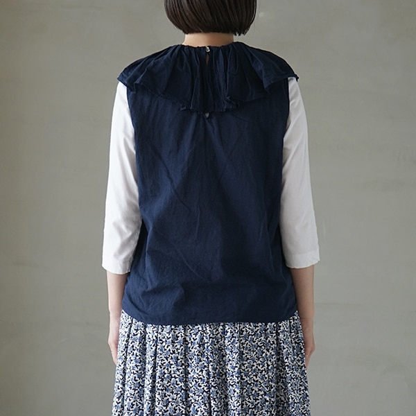 R&D.M.Co-オールドマンズテーラー 半袖ブラウス　ネイビー 60%OFF】(5651) R&D.M.Co-/OLDMANS TAILOR(アールアンド