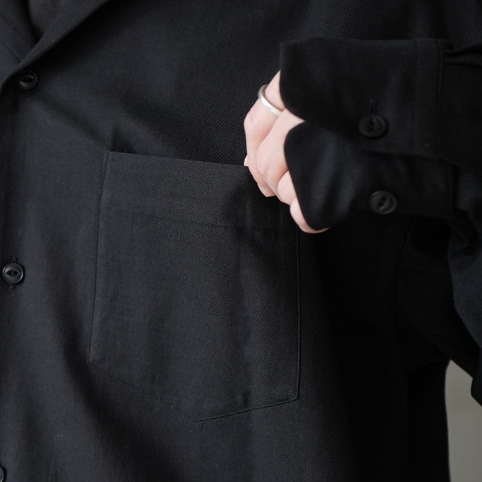 ys-26ss-48) YOKOSAKAMOTO(ヨーコサカモト) /OPEN COLLAR SHIRT