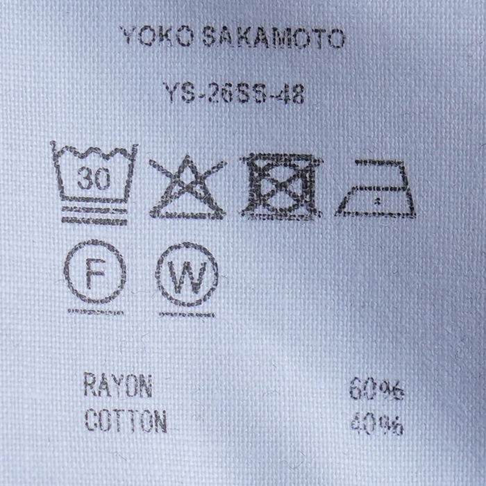 ys-26ss-48) YOKOSAKAMOTO(ヨーコサカモト) /OPEN COLLAR SHIRT