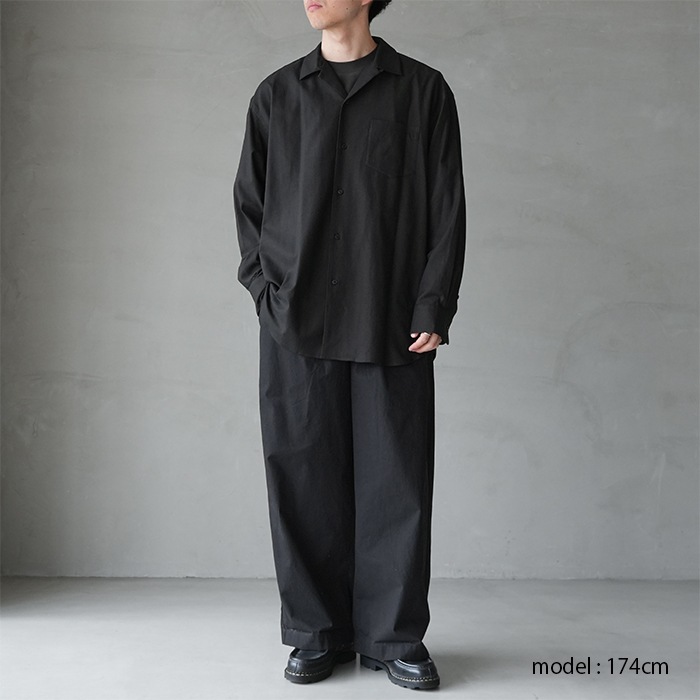 ys-26ss-48) YOKOSAKAMOTO(ヨーコサカモト) /OPEN COLLAR SHIRT