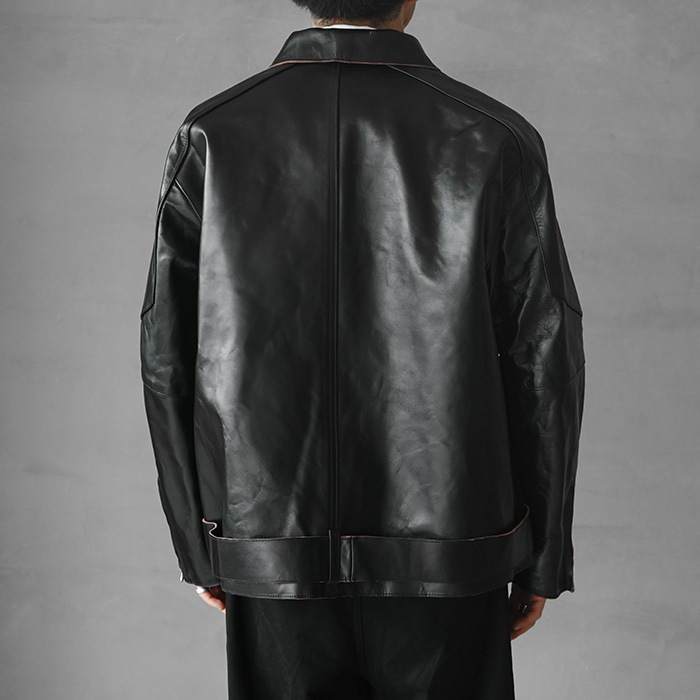 サイズ1 Ancellm H.L ZIP UP JACKET レザージャケット H.L ZIP UP JACKET – ANCELLM