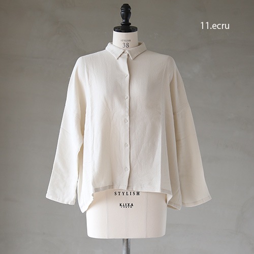✳︎美品✨evan evaエヴァムエヴァ　風を含むコットンロングシャツ　ゆったり e213t055) / evam eva(エヴァムエヴァ) / cotton shirt(コットン