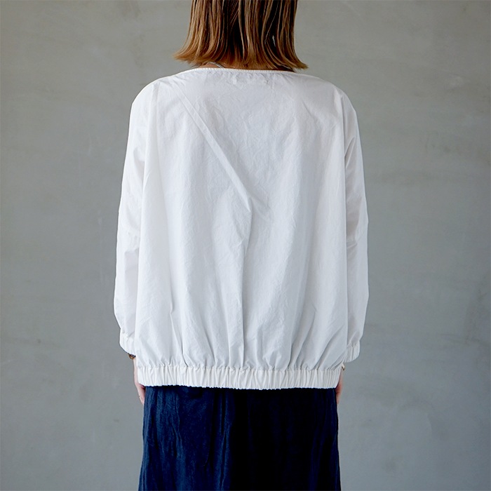 evam eva ドライコットン プルオーバー　エクリュ evam eva(エヴァム エヴァ) 【2022ss新作】 ドライコットン プル