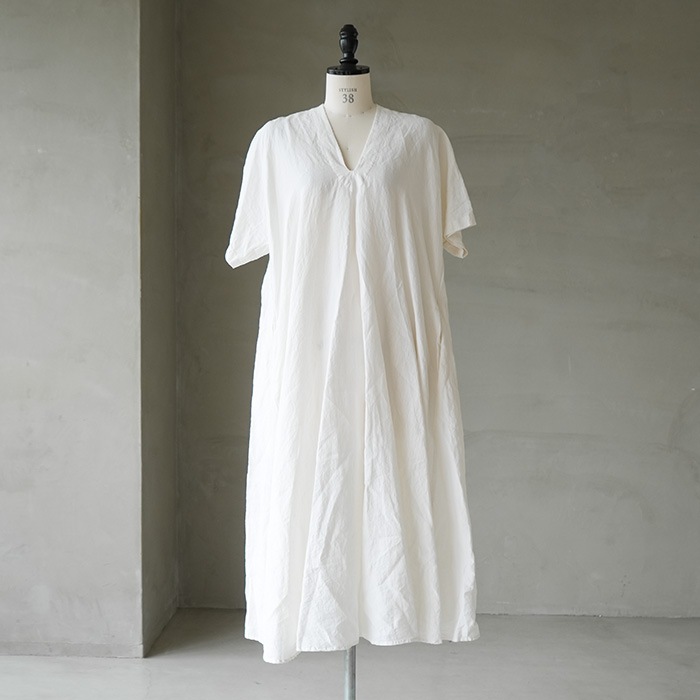 【新品】Atelier d'antan Varda dress ワンピース Atelier d'antan Varda（ヴァルダ）linen dress NAVY Atelier d