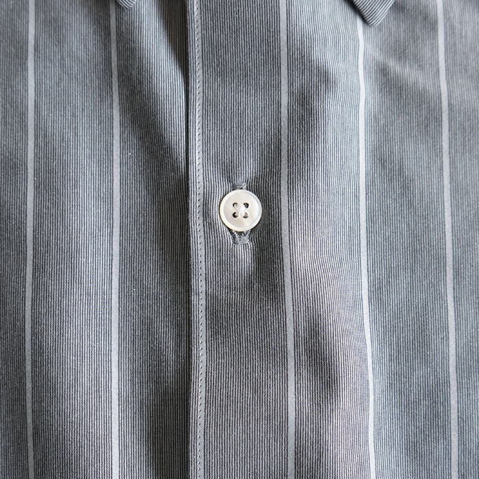 kanemasa カネマサ　 OX ストライプシャツ KANEMASA】ROYAL OX DRESS KNIT LOOSE FIT SHIRT - CHARCOAL