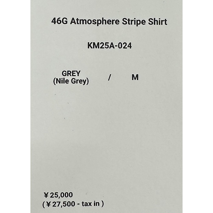 20%OFF】(km25a-024）/ KANEMASA(カネマサ) / 46G Atmosphere Stripe