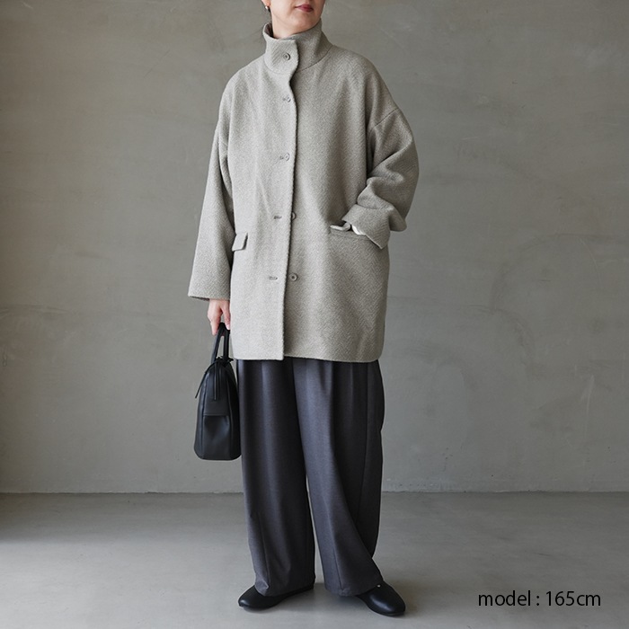 evam eva 中綿ウールコート ＊ ジャーナルスタンダードラックス 好きにも e253t149) / evam eva (エヴァムエヴァ) / renew-wool stand