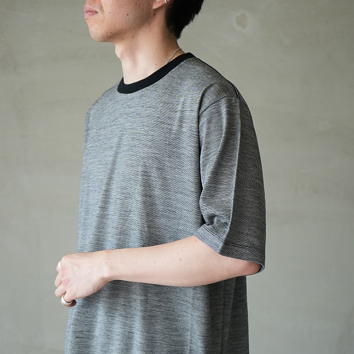 bn-26sm-073) / BATONER(バトナー) / Men SUMMER WOOL T-SHIRT(サマー
