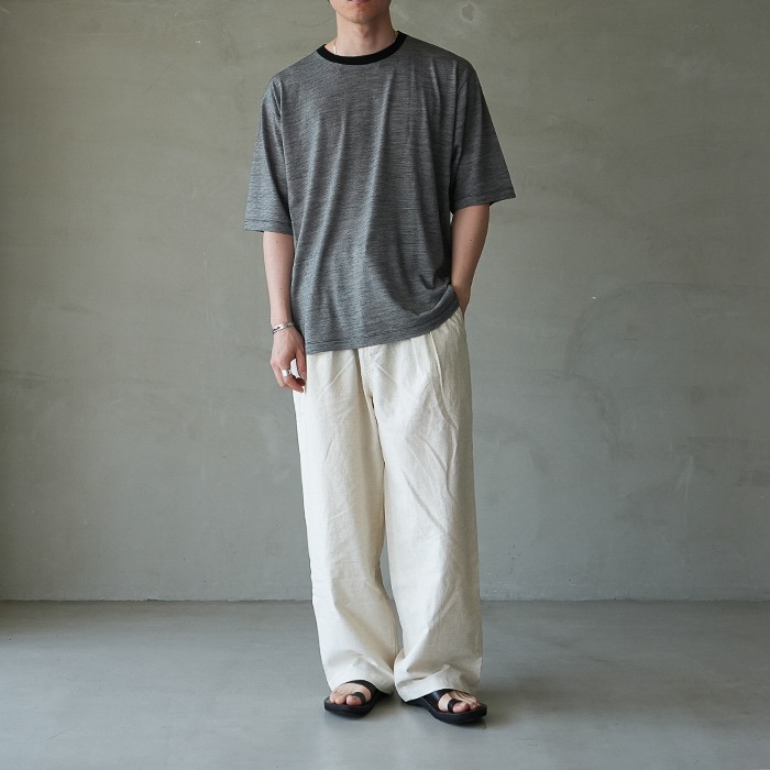 bn-26sm-073) / BATONER(バトナー) / Men SUMMER WOOL T-SHIRT(サマー