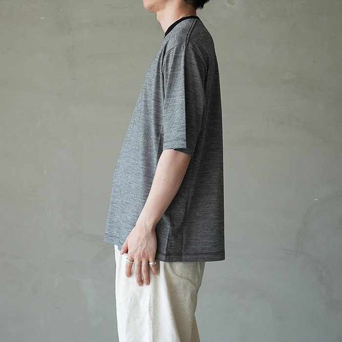 bn-26sm-073) / BATONER(バトナー) / Men SUMMER WOOL T-SHIRT(サマー