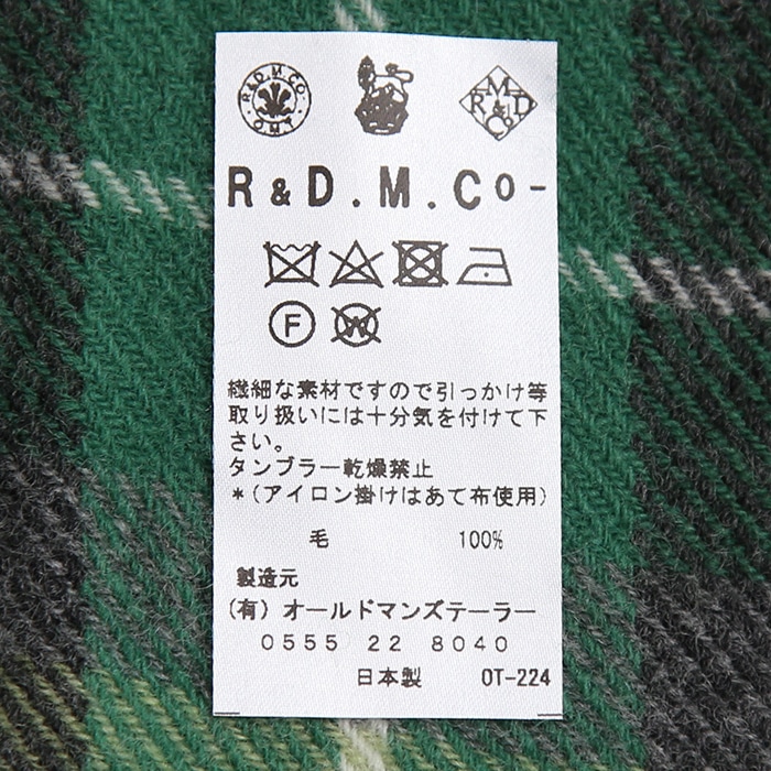オールドマンズテーラー OLDMAN'S TAILOR ブランケット ストール OLDMAN'S TAILOR R&D.M（オールドマンズテーラー） BLANKET