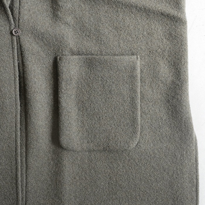 ○(e253k092) / evam eva (エヴァムエヴァ) / press wool robe(プレス