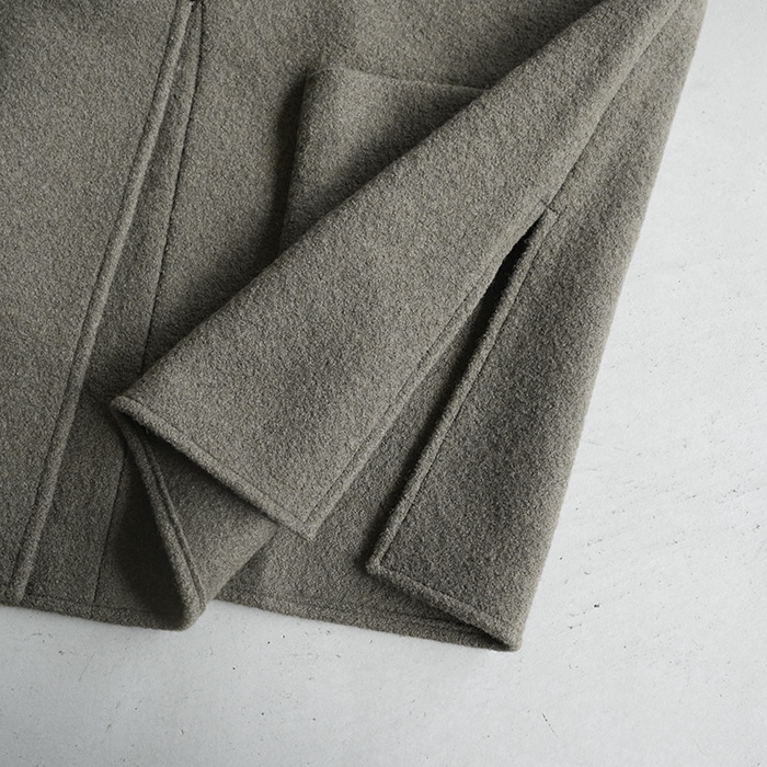 e253k092) / evam eva (エヴァムエヴァ) / press wool robe(プレス