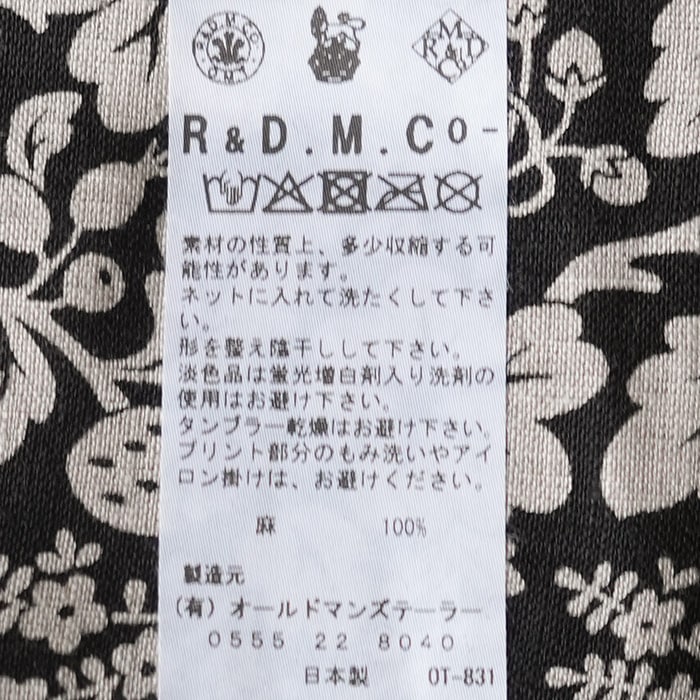 7767）/ R&D.M.Co-/OLDMANS TAILOR(アールアンドディーエムコー