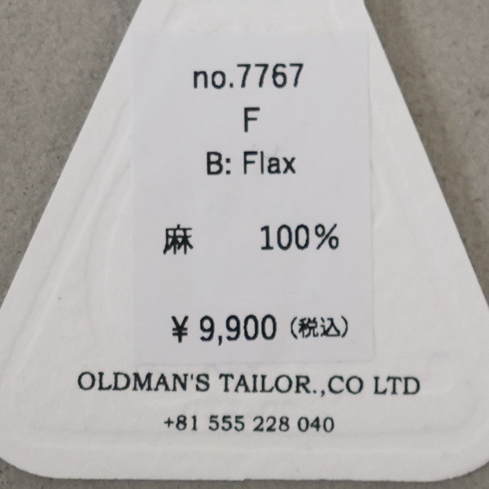 7767）/ R&D.M.Co-/OLDMANS TAILOR(アールアンドディーエムコー
