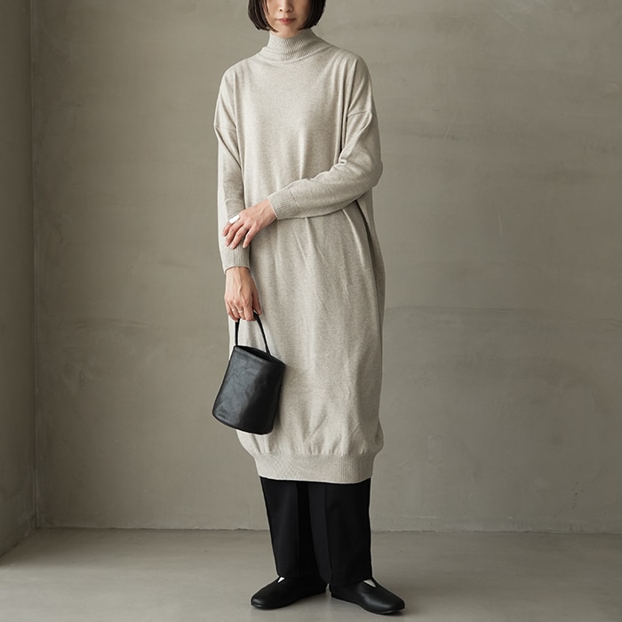 evam eva wool ウールボートネックニットワンピース evam eva wool ウールボートネックニットワンピース